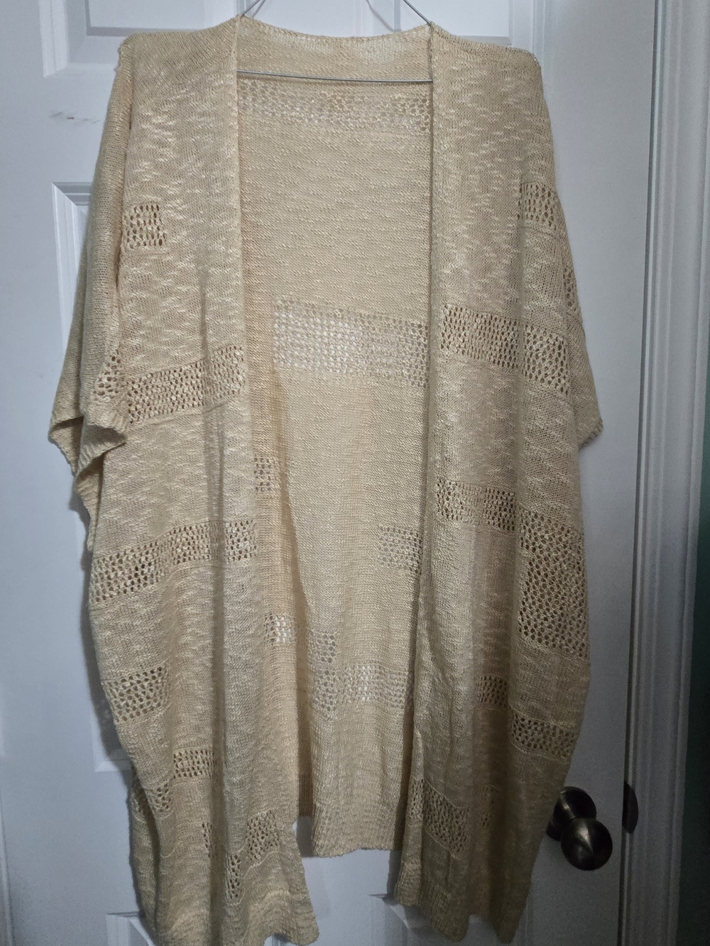 Women’s Open-Front Knit Cardigan Sweater - Cream